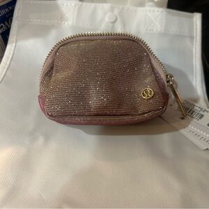 lululemon athletica Pink and Gold nano everywhere Bag